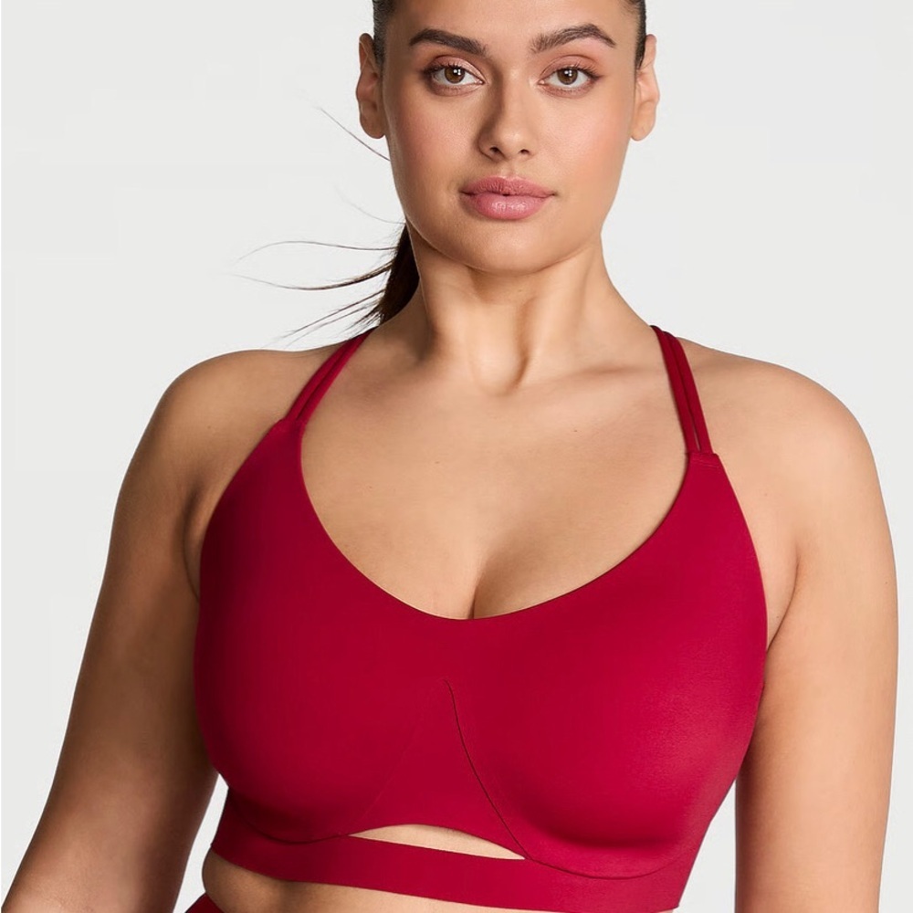 Victoria's Secret Deep Red Seamless Sports Bra